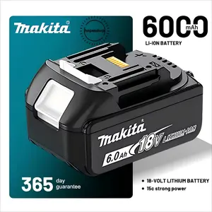 Makita 18V 6.0Ah Lithium-Ion Battery, Extended Runtime for Cordless Power Tools, High-Capacity Battery Pack with LED Fuel Gauge