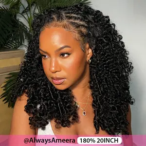 CurlyMe Invisible Hairline Wear and Go Kinky Curly Half Wig Glueless Human Hair Wigs With Adjustable String #TikTokShopBlackFriday