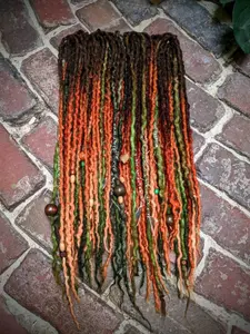 Woodland Elf Full Set of Wool Dreadlocks