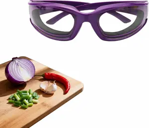 Tear-Free Onion Goggles, Anti Fog Kitchen Safety Glasses for Cutting Onions & Peppers - Windproof, Dustproof Protective Eyewear with Ultra-Light Frame for Cooking, Grilling (Purple)​