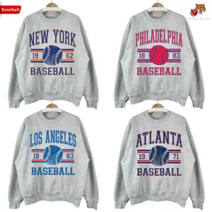 Vintage Baseball Sweatshirt – Retro City Baseball Crewneck, Classic Sports Unisex Pullover, Unisex Sweatshirt