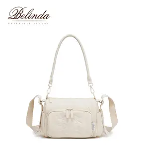 Belinda New Lightweight Down Underarm Bag, Small Lightweight Fashion Trend with 2 Side Pockets, Adjustable Strap, Waterproof Underarm Bag for Travel, Gym, Dating, Commute, Elegant Spring Gift