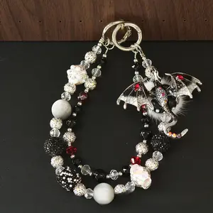 Hot-selling Colorful Bracelet Heavy Craft Drill Rich Lady Chain DIY Phone Chain Funny Bag Vintage (Phone Chain) Key Chain Birthday Charm Metal Rhinestone