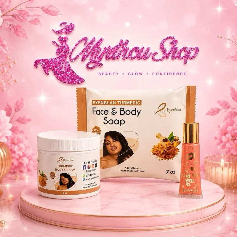 3 PCS Byenblan Set-Soap 7 oz, Body cream 8oz & Kiss my Lips-skin care