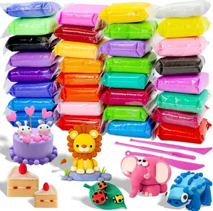 Air Dry Clay - 32pc Modeling Clay Kit with 3 Sculpting Tools,Safe & Non-Toxic,DIY Magic Gifts Toys for Boys,Girls,Kids