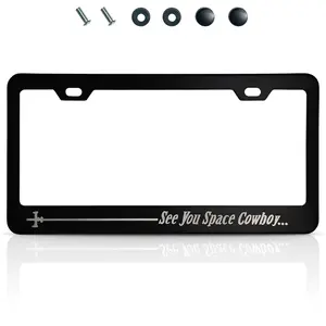 Durable Aluminum Black License Plate Frame Set of 2 for BMW Audi Weatherproof UV Resistant Easy Install Universal Fit Vehicle Cover