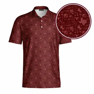 Bogey Bros 2026 Lightweight Texas Western Pattern Golf Polo Shirt Short Sleeve Performance Wear Edition
