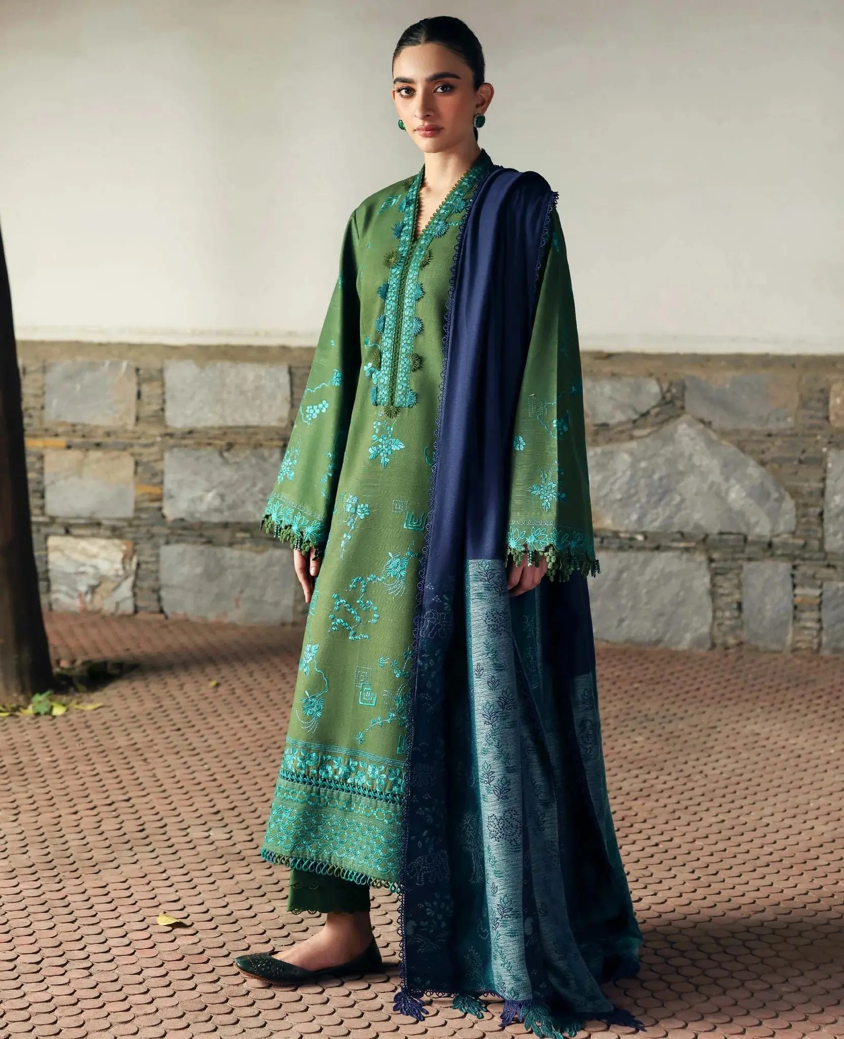 Republic -D6 Elysia Three Piece Khaddar