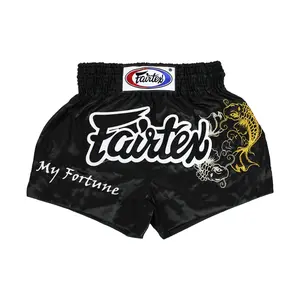 Fairtex BS0639 Fortune Black Muay Thai Boxing Short