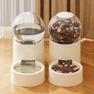 New Automatic Cat Feeder & Water Dispenser Large-Capacity Cat Bowl, Pet Food Storage Container Pet Watering Wonder Automatic Gravity Feeder