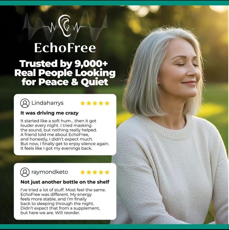 EchoFree-100%Natural-20-in-1 Liquid Formulafor Ear Welness-With Chromium Picolinate, Ginkgo Biloba&GABA-Sugar-Free, Vegan, Non.GMO-Daily Support for Quiet Focus & Clarity-2Droppers/Day