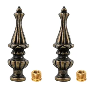 Vintage Bronze Zinc Alloy Lamp Top Decorative Balls Set, M10/m6 Thread, DIY Lighting Upgrade, Retro Table/lampshade Decoration