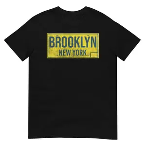 Brooklyn Old NY New York Retro Distressed License Plate Premium Shirt