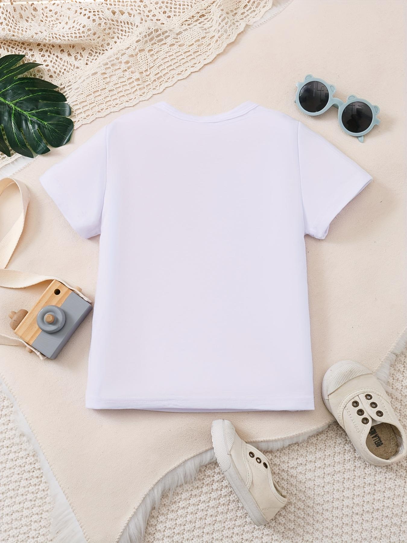 Christmas Boy's T-shirt Name Customization Christmas Happy Letter Christmas Tree and Truck Pattern Printing Trendy Comfortable Round Neck Short Sleeve Top (3-13Y)