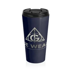 True Wealth travel mug | Navy stainless steel thermal tumbler