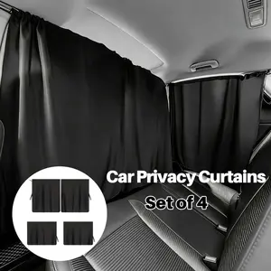 Sun Shade Car Privacy Curtain Set , Window Divider Curtain Blackout Curtains-Between Rear Seat Auto Blackout Curtains,for Travel Nap Night Car Camping,Car Accessories, Car Window Shades, Blackout Functionality