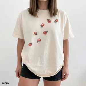 Comfort Colors Vintage Ladybug T-Shirt, Retro Bug T-Shirt, Lady Bug Print, 90s Y2K Tee, Nature Lover