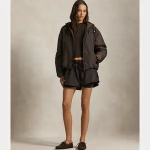 Polo Ralph Lauren - Sueded Jersey Cropped Half-Zip