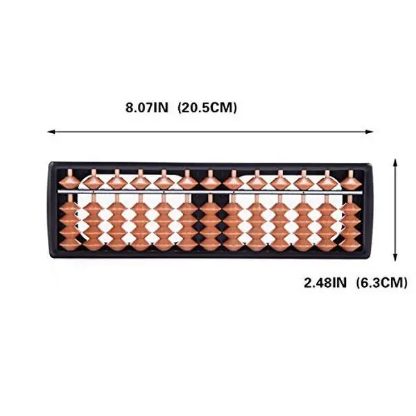 Thy Home 8"x2.5"x0.75" 13-Digit Standard Rod Practical Calculator - Plastic Frame, Abacus Beads, 13+ Years Mathematic Tool for Accounting Office Stationery, Gift for Abacus Collectors