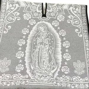San Judas Virgen de Guadalupe Poncho Variety of Colors Classic Design Soft Comfortable Fabric Versatile for Casual Outings Picnics or Stylish Cover-up