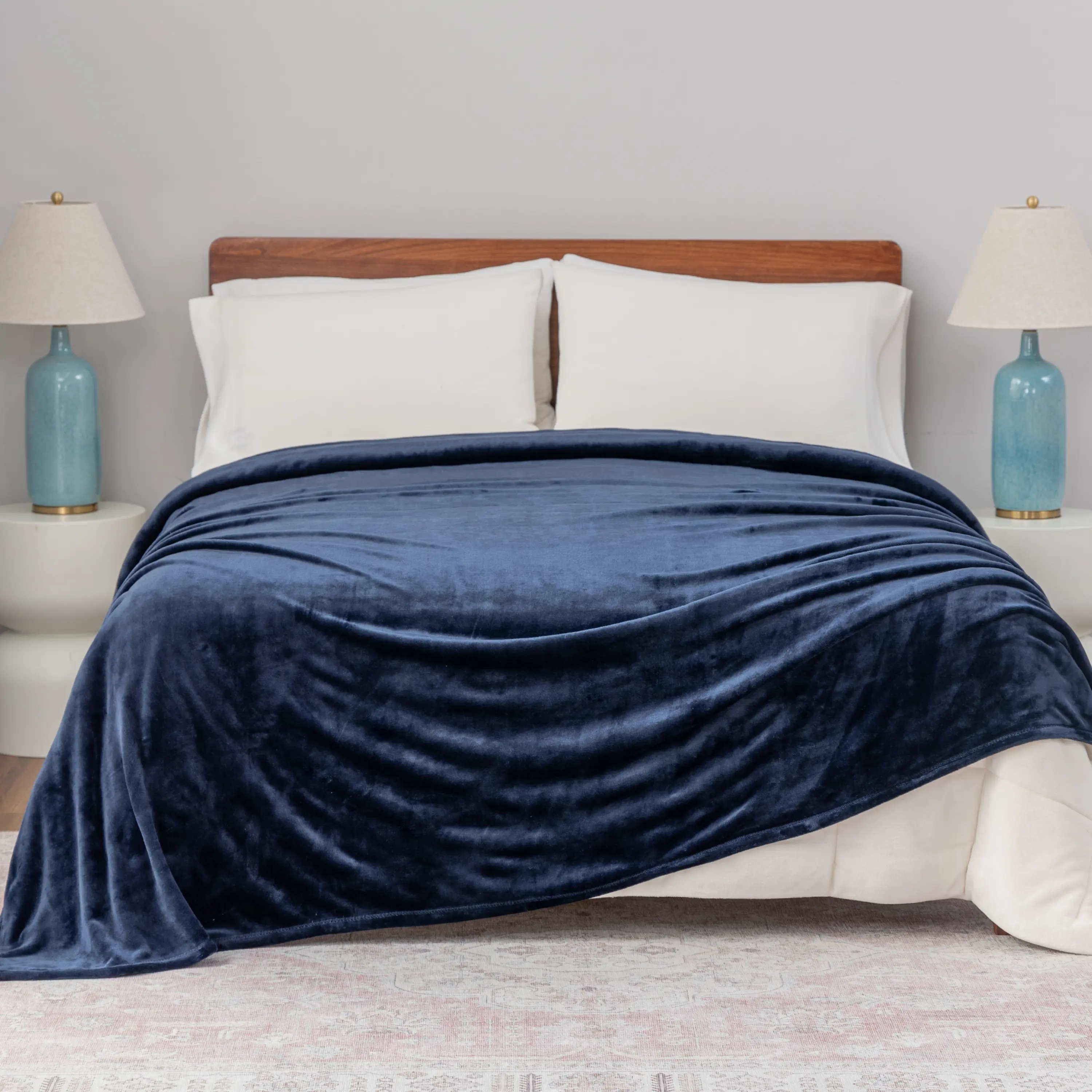 Berkshire Classic VelvetLoft Bed Blanket - Warm Aesthetic, Super Soft Velvety Plush, All-Season Lightweight Luxury Blanket for Twin/Queen/King Beds