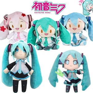 20-29cm Hatsune Miku Kawaii Q Version Fufu Figure Plush Doll Anime Peripheral Stuffed Toy Collection Model Ornament Toys Gifts