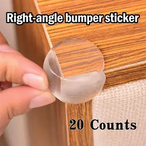 20 Transparent Corner Protectors, Non-Toxic Edge Guards for Furniture, Easy Adhesive/screw Installation, Durable Safety Bumper Cushions