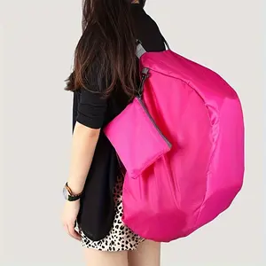 Foldable Convertible Travel Backpack Tote Bags 2 Pack, Oxford Cloth Lightweight Shoulder Handbag, Waterproof Sports Gym Bag for Women Shopping Travel
