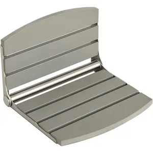 17.5" Grey Wall Mounted Folding Shower Seat Bench Chair
