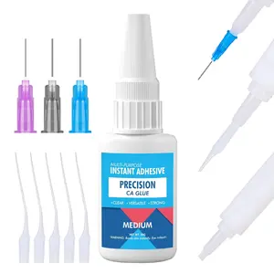 Medium CA Glue Adhesive for Metal and Stones - Quick Dry Model Adhesive With Precision Microtips Applicators for  Making, Repairing Ceramic, Hobby Crafts