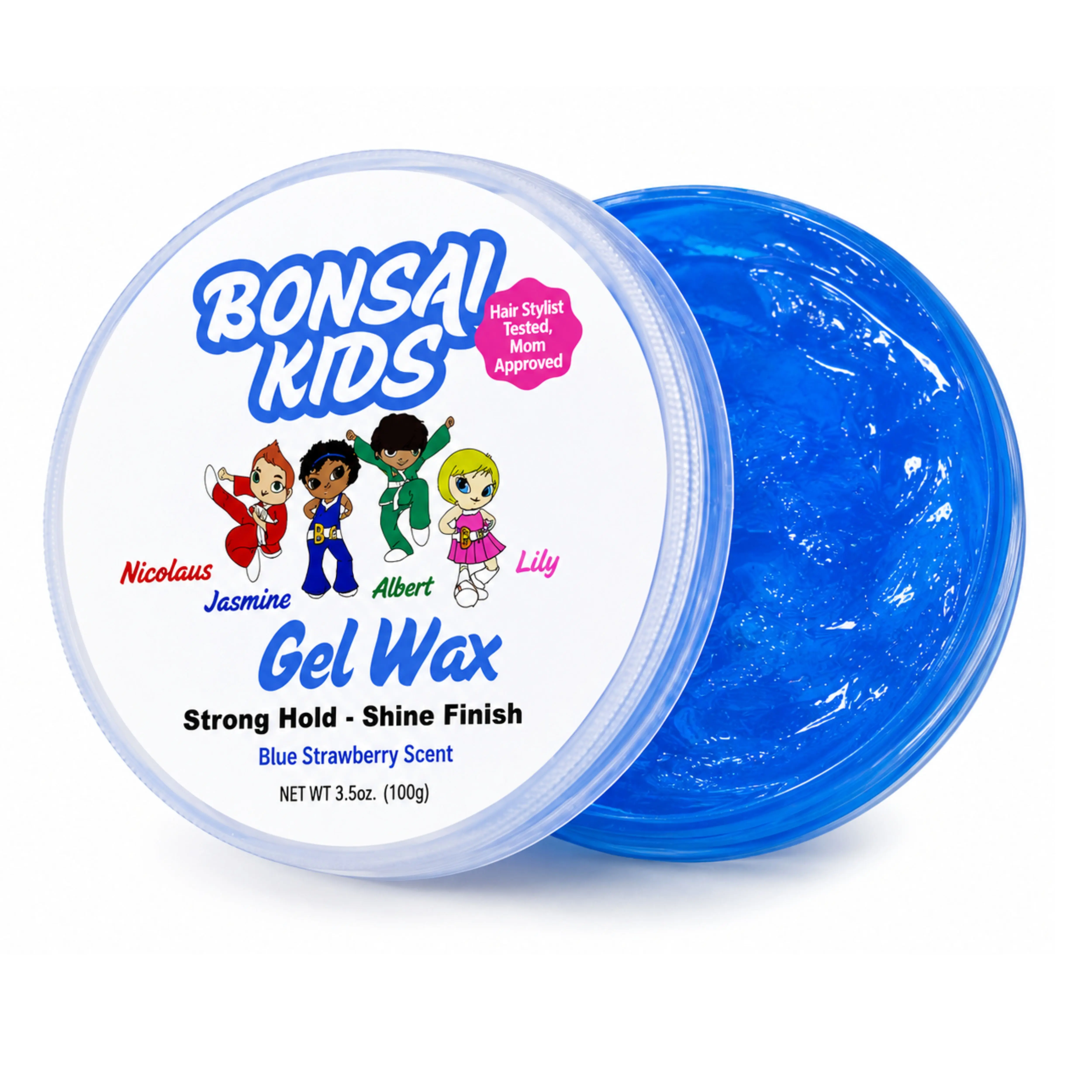 Bonsai Kids Gel Wax - the only gel wax you need this summer Edge Control Gel Texturizing Product Silky Smooth Slinky Lightweight Gel Lightweight Haircare Blueberry