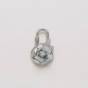 Pavé Camelia Flower Bag Charm