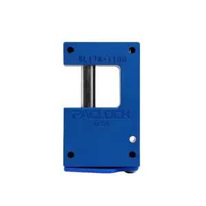 Hidden-Shackle Aluminum Block-Style Padlock, M1 Keyway, BL17A-1100-IC Series, Hardened Steel Shackle