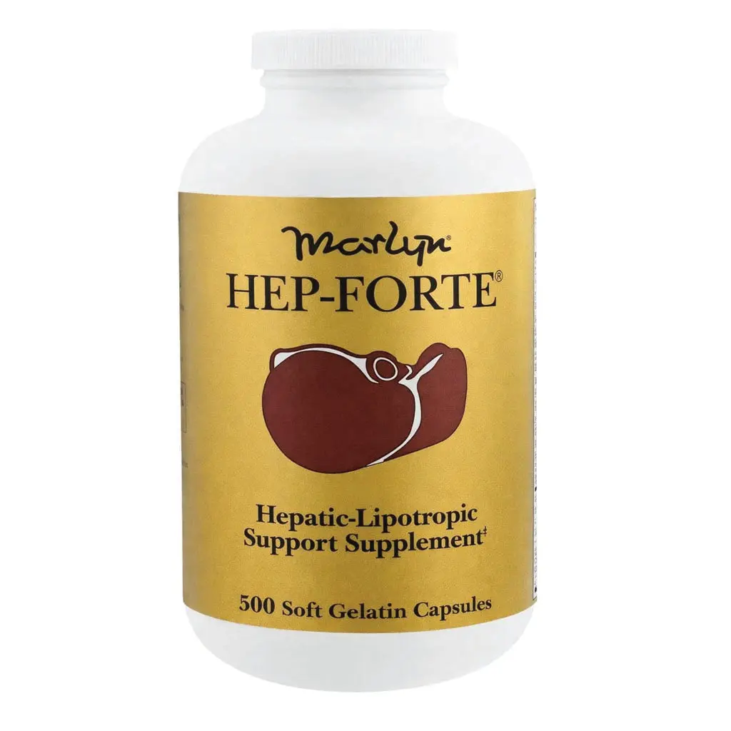 Hep-Forte Natural Liver Support Vitamin Supplement for Metabolism, 500 Softgels (Capsules Alternative)