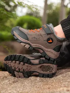 Outdoor Hiking Boots, Safety Hiking Boots, Fleece Lined Warm Winter Shoes, Anti-Slip Ice Claw Design, Suitable for Casual & Hiking