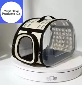 Transparent Pet Travel Bag - Breathable Capsule Cat & Dog Backpack - Stylish Collapsible Carrier, Dog/Cat Bag, Pet Transporter,  Backpack Carrier  for Outdoor Travel, Small Dogs & Cats -