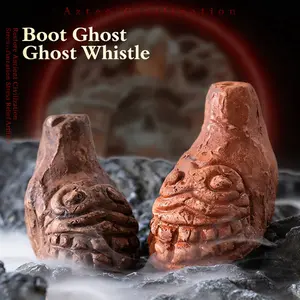 Aztec Death Whistle - Loudest Screaming Whistle, Authentic Human-Like Scream Sound, Ancient Mayan War Whistle for Pranks & Halloween, 2.75 Inch Clay Replica