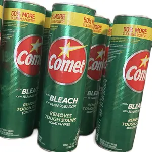 Comet 2x BLEACH Toilet Cleaning - 28 oz, Scratch-Preventive, Effective for Daily Use, 50% More Cleaning Power, Household Tool Seat Green