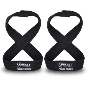 Sports & OutdoorsFigure 8 Lifting Strap- Strongman 10-14" Deadlift Straps- True Grip Support & Heavy Duty Wrist Straps for Weightlifting Women Men- Hand Straps for Weight Lifting Figure 8 Straps for Gym Workout