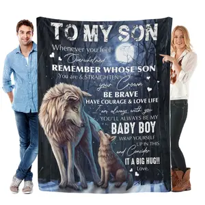 Gifts for Son from Mom, to My Son Blanket from Mom, Sons Gifts from Moms, Birthday for Sons - Soft Flannel Throw Blankets