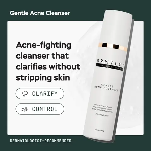 DRMTLGY Gentle Acne Cleanser 6.9 oz with 2% Salicylic Acid Facial Skincare