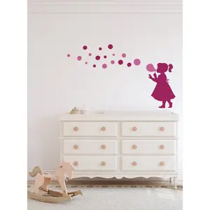 Bubble Girl Decal - Children's Vinyl Wall Decal