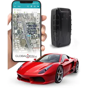 Global view hidden magnetic gps tracker realtime car tracker subscription required quick setup magnetic backing fleet tracking device software long battery life geofence speed alert