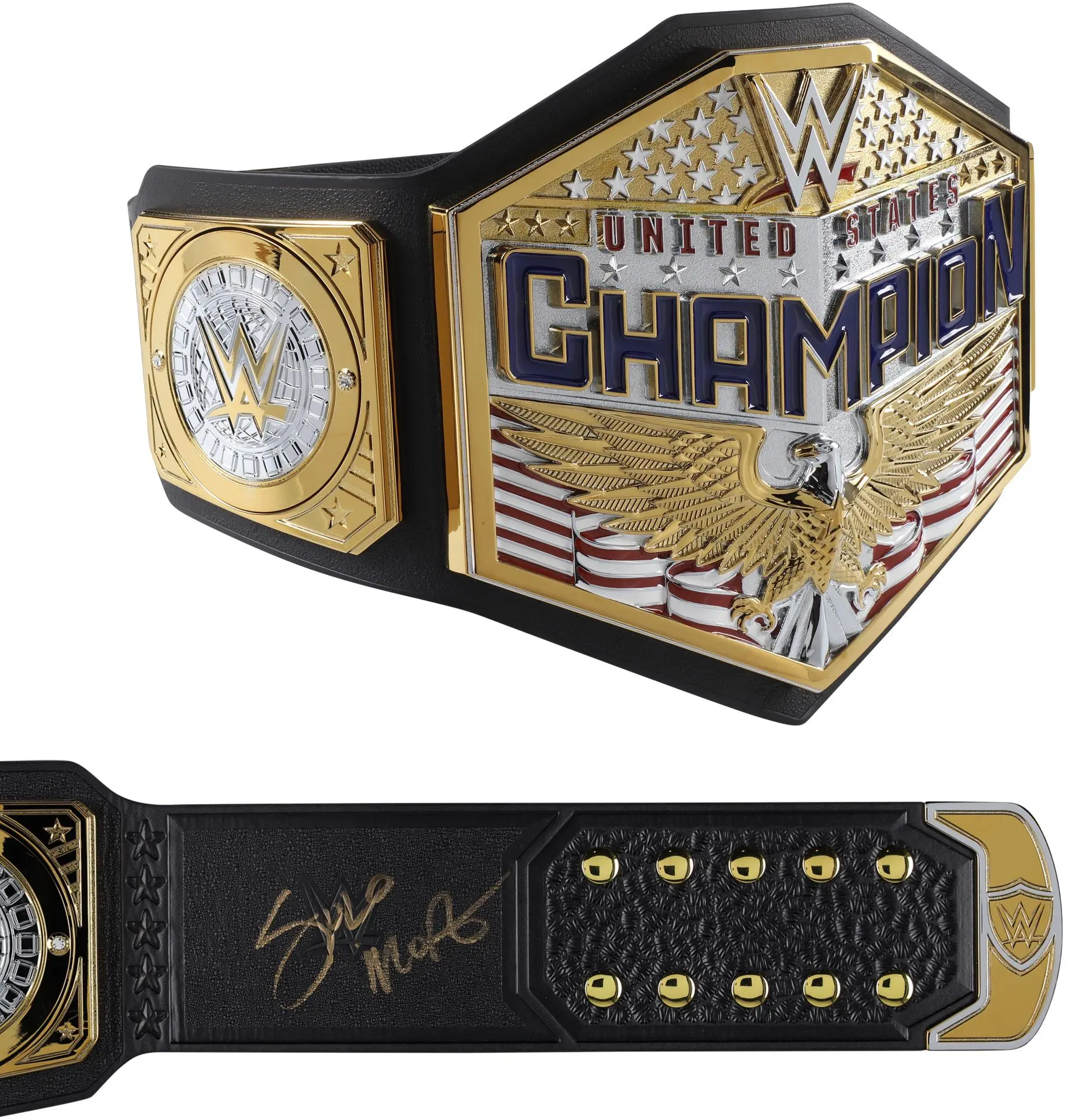 Solo Sikoa WWE Autographed United States Championship Replica Title Belt - Fanatics Authentic Certified