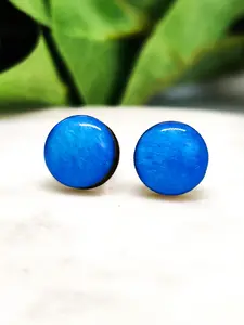 Topaz Blue Stud Earrings by Candi Cove Designs