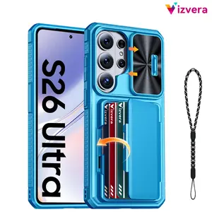 Vizvera for Samsung Galaxy S26 Ultra (2026) Wallet Case – RFID Blocking • Carry 3–5 cards + cash Card Holder • Camera Lens Cover • Military-Grade Drop Protection #OutdoorFun