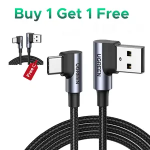 （Buy 1 Get 1 Free）UGREEN USB C Cable 90 Degree Right Angle Fast Charging Cord for iPhone 17/16/16 Plus/16 Pro/16 Pro Max/15/Samsung Galaxy S10/S10+/Pixel 7/6a/LG G8/G7/Pixel/Switch, 3.3FT,TikTokShopBlackFriday ,TikTokShopHolidayHaul