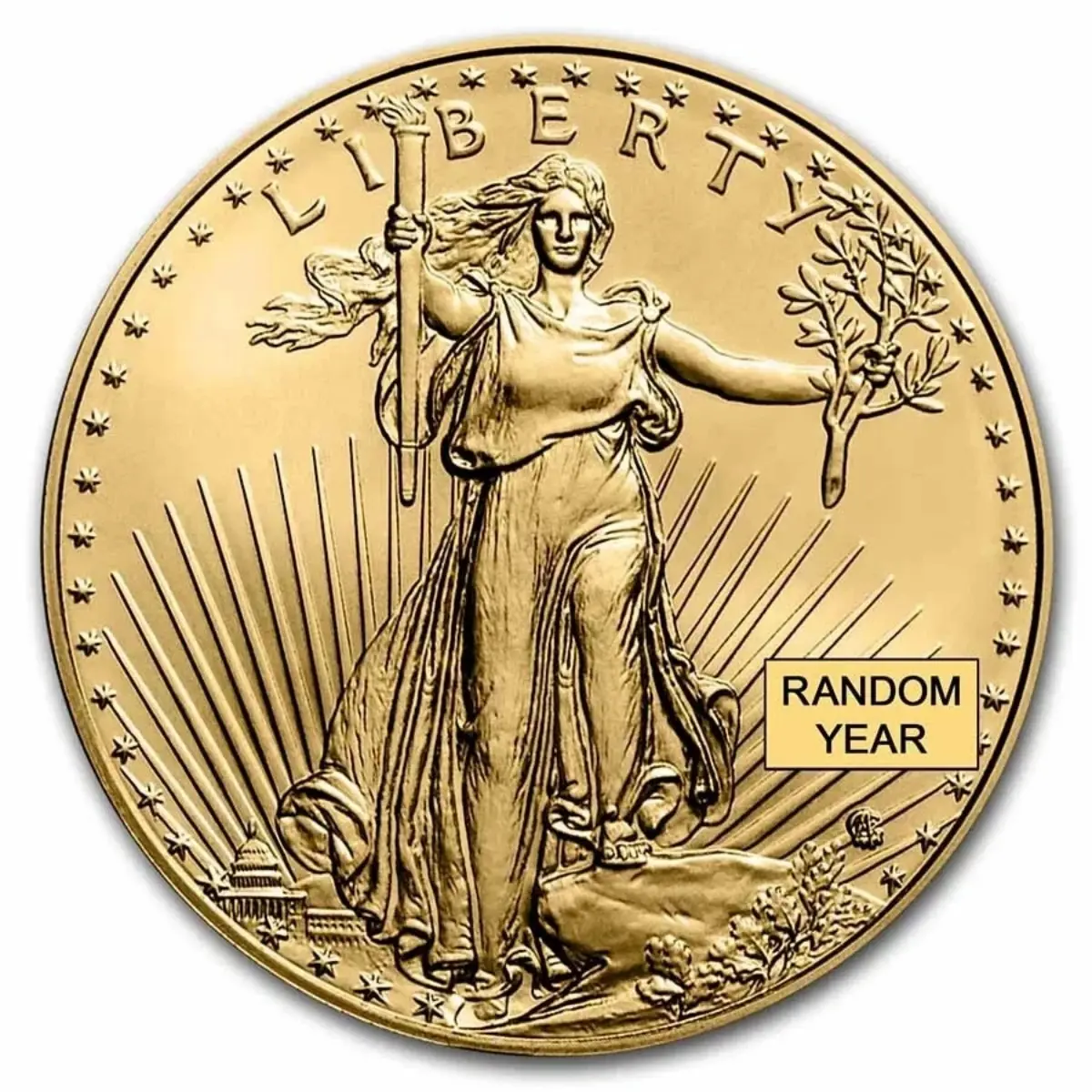 American Gold Eagle (AGE) 1/10 oz Gold Coin (Random Year)