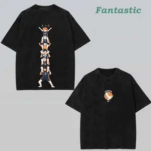 Karasuno - Haikyuu Anime Washed T-Shirt Vintage Anime Shirt Retro and Vintage Style Gift For Him And Her, Men Gift, Anime Apparel