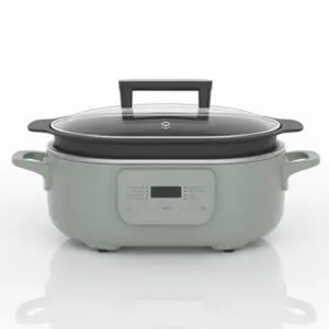 Magnifique 6 quart multicooker with 8in1 casserole programmable slow cooker dutch oven pasta nonstick oven safe pot to 500f olive olive